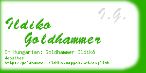 ildiko goldhammer business card